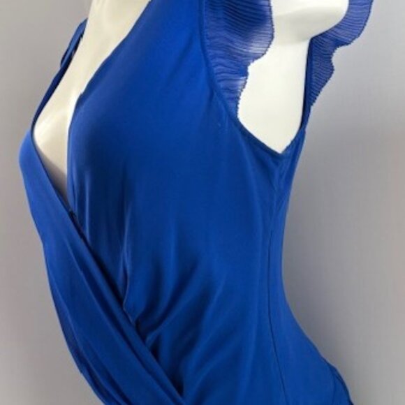 BCBG - Max Azria COLLECTION - Royal Blue Silk Blouse - Picture 3 of 12
